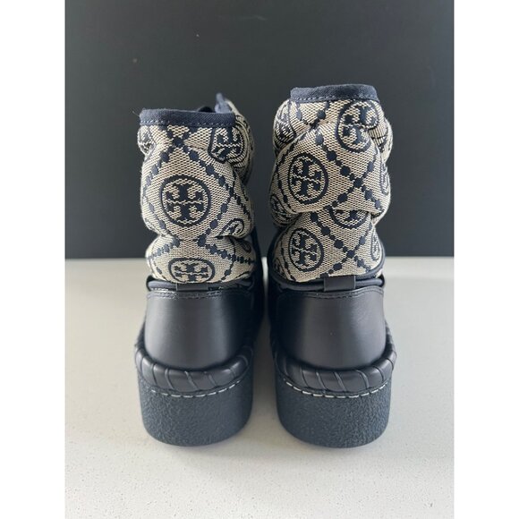 Tory Burch Women's Blue T Monogram Bootie Boots size 5 - Picture 6 of 11